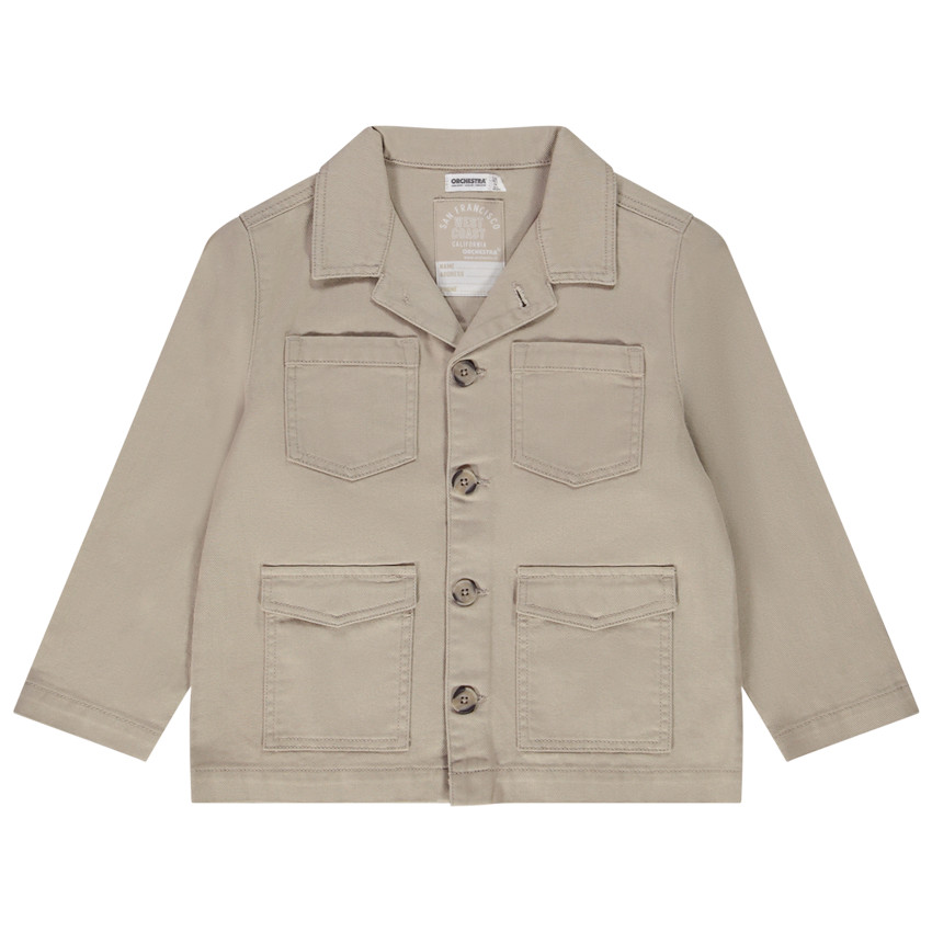 Veste worker multipoches en twill pour garçon 