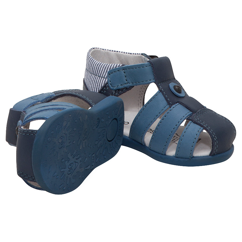 Nu-pieds en cuir avec boucle réglable 