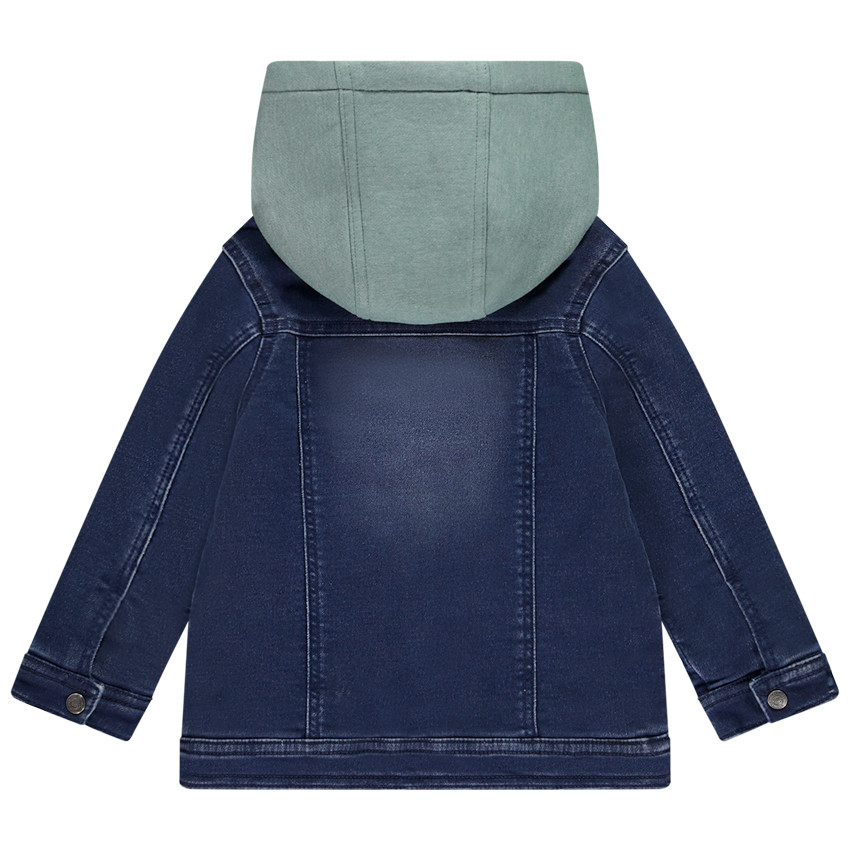 Veste en jean à capuche molleton amovible pour bébé garçon 
