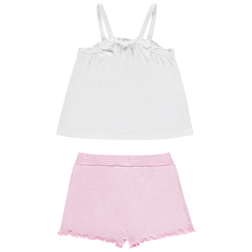 Ensemble 2 pièces avec débardeur à motifs variés pour bébé fille 