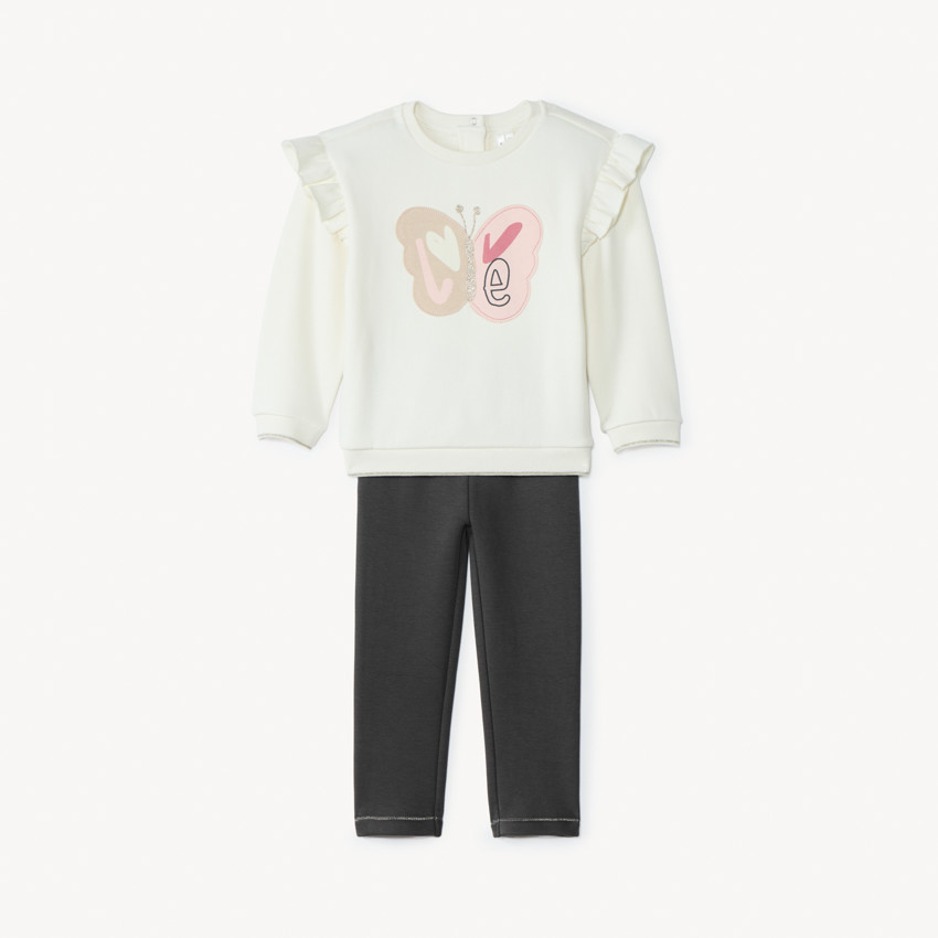 Ensemble jogging motif papillon pour bébé fille 