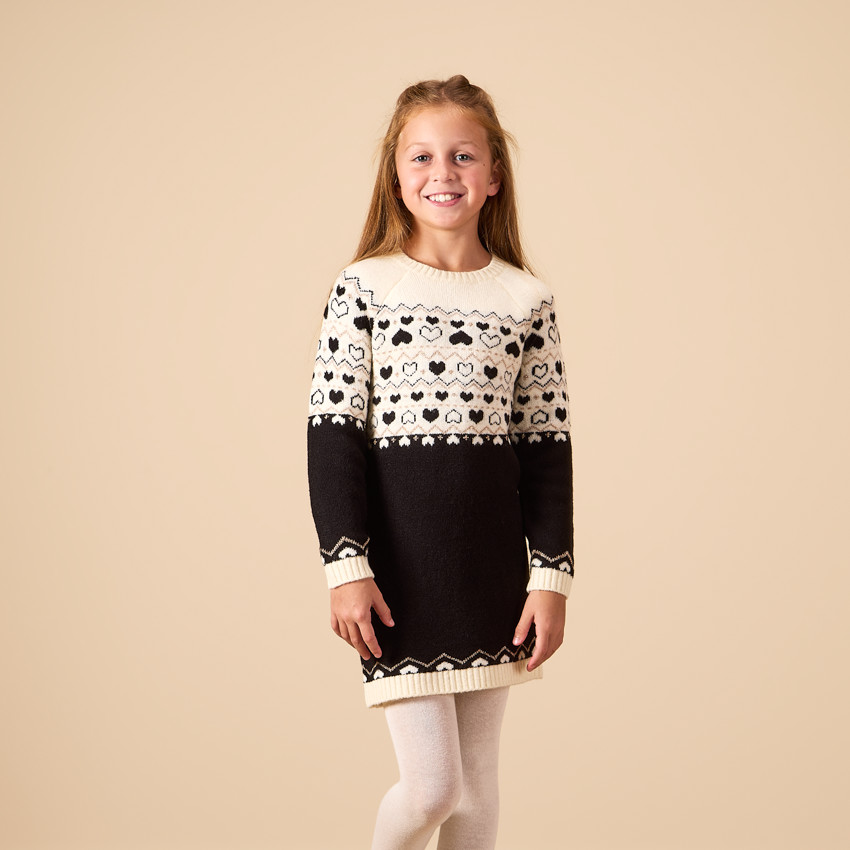 Robe jacquard fille best sale