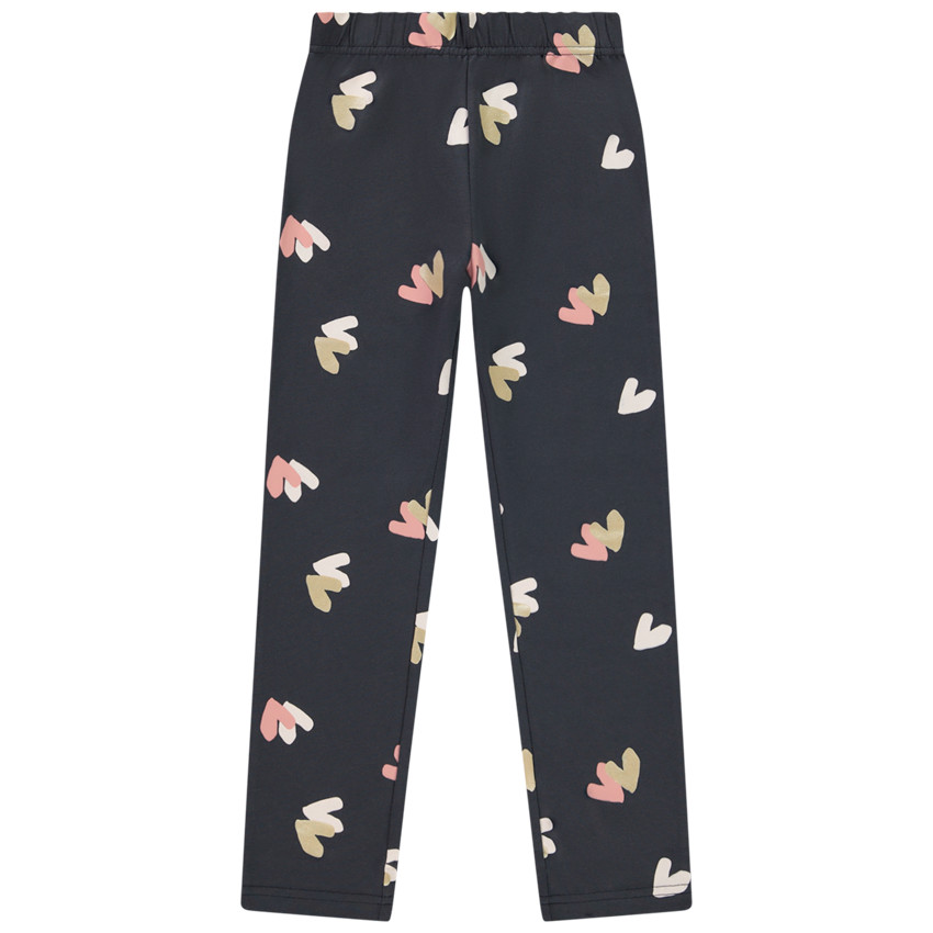 Set pyjama long motif cœurs pailletés pour fille 