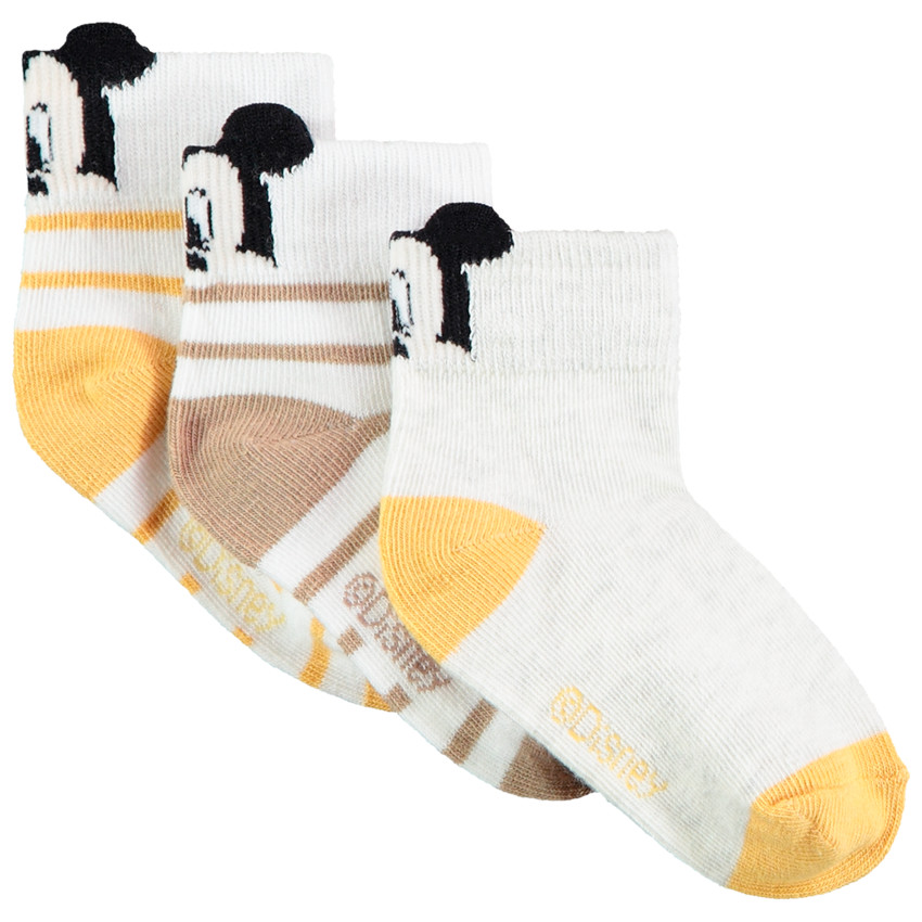 Lot de 3 paires de chaussettes courtes Mickey Disney 