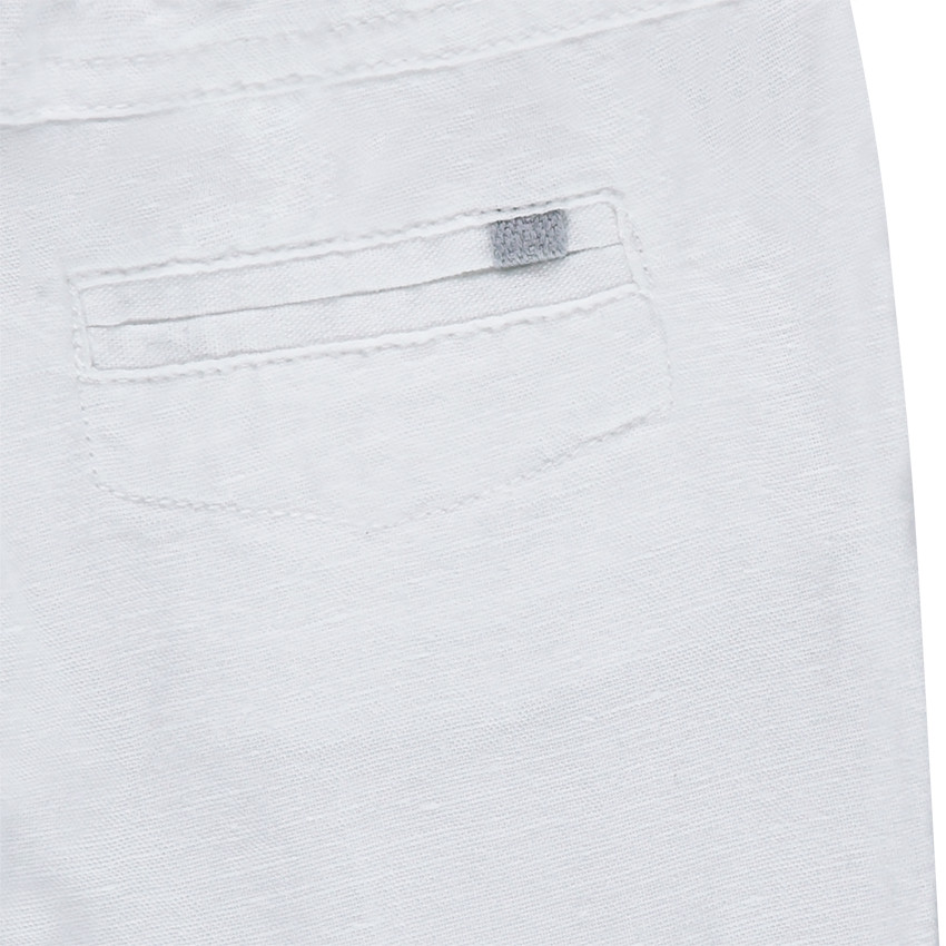 Pantalon en lin et coton uni coupe 7/8ème 