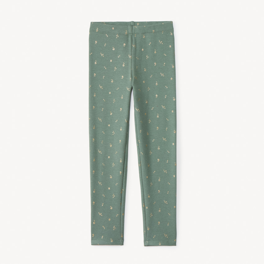 Legging imprimé pailleté et doublé sherpa pour fille 