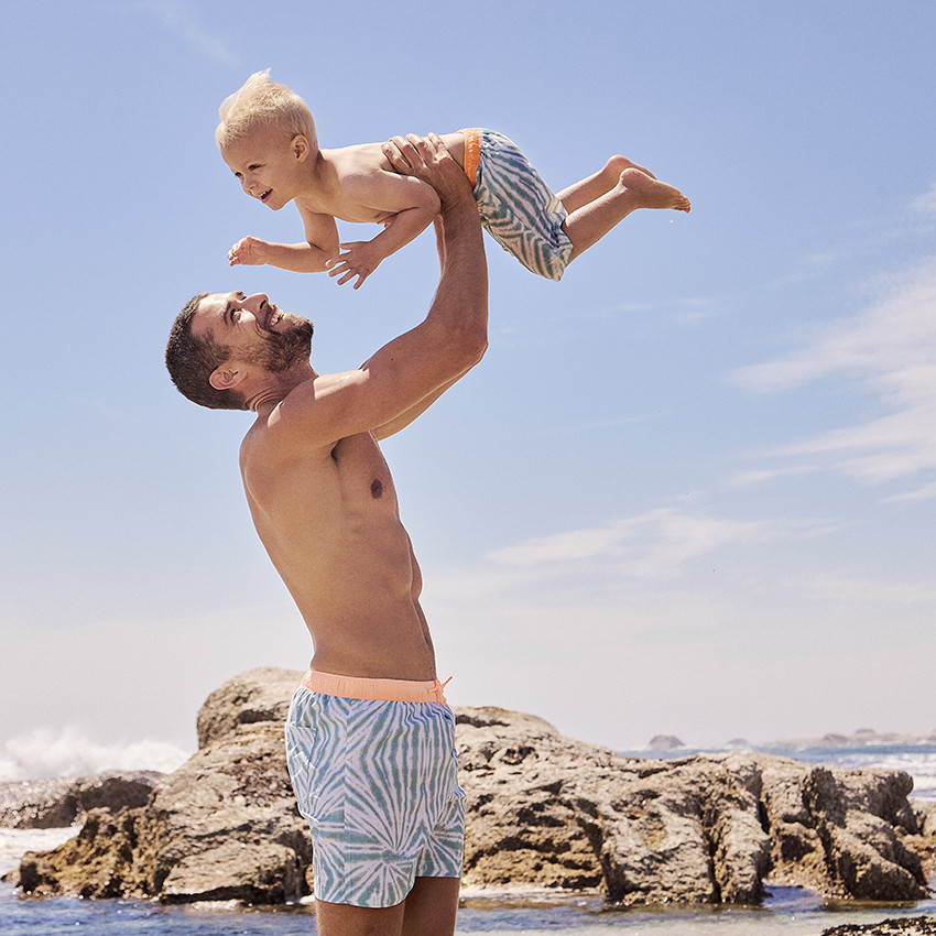 Short de bain effet tie & dye pour homme 