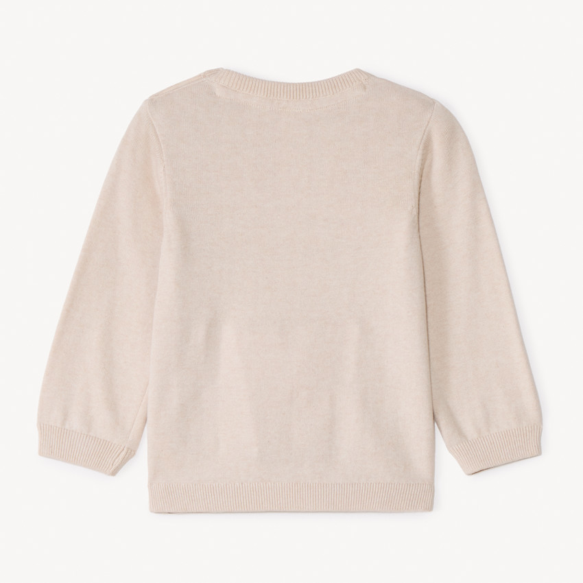 Pull en tricot torsadé uni pour bébé garçon 