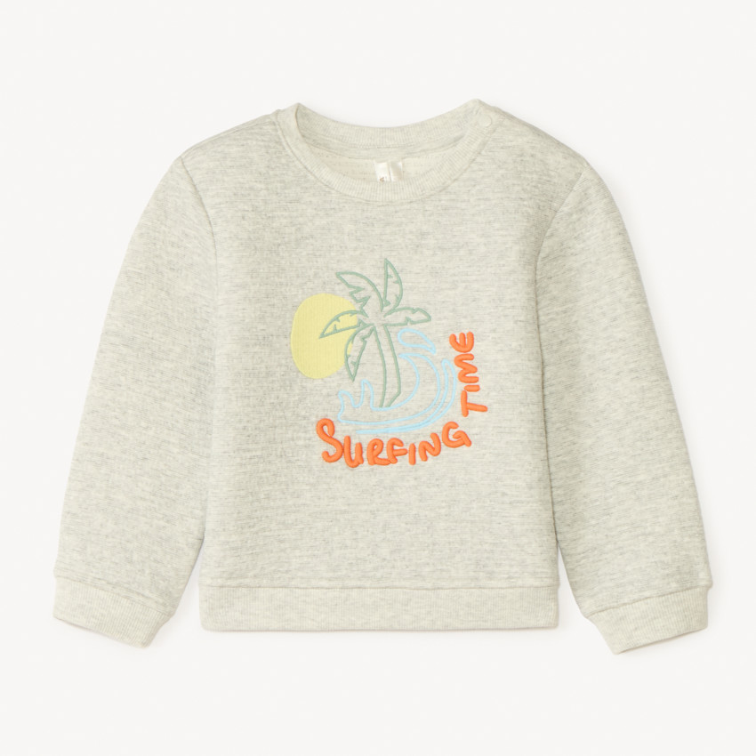 Sweat en molleton broderie surf pour bébé garçon