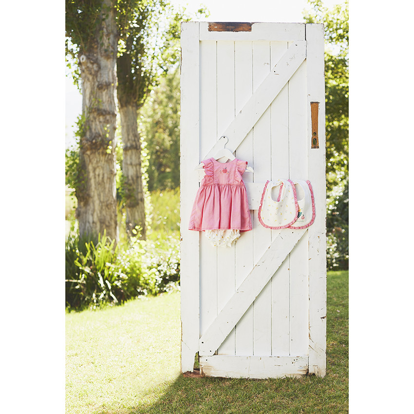 Lot de bavoirs à scratch motifs fruits pour bébé fille 