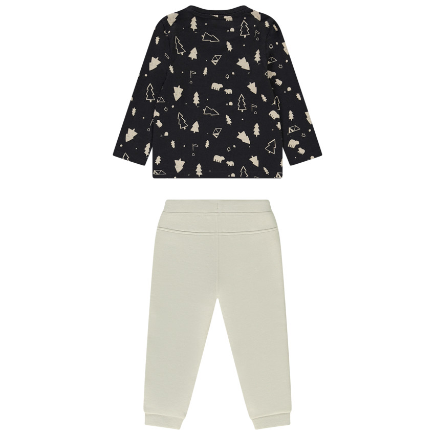 Ensemble 2 pièces imprimé forêt pour bébé garçon 