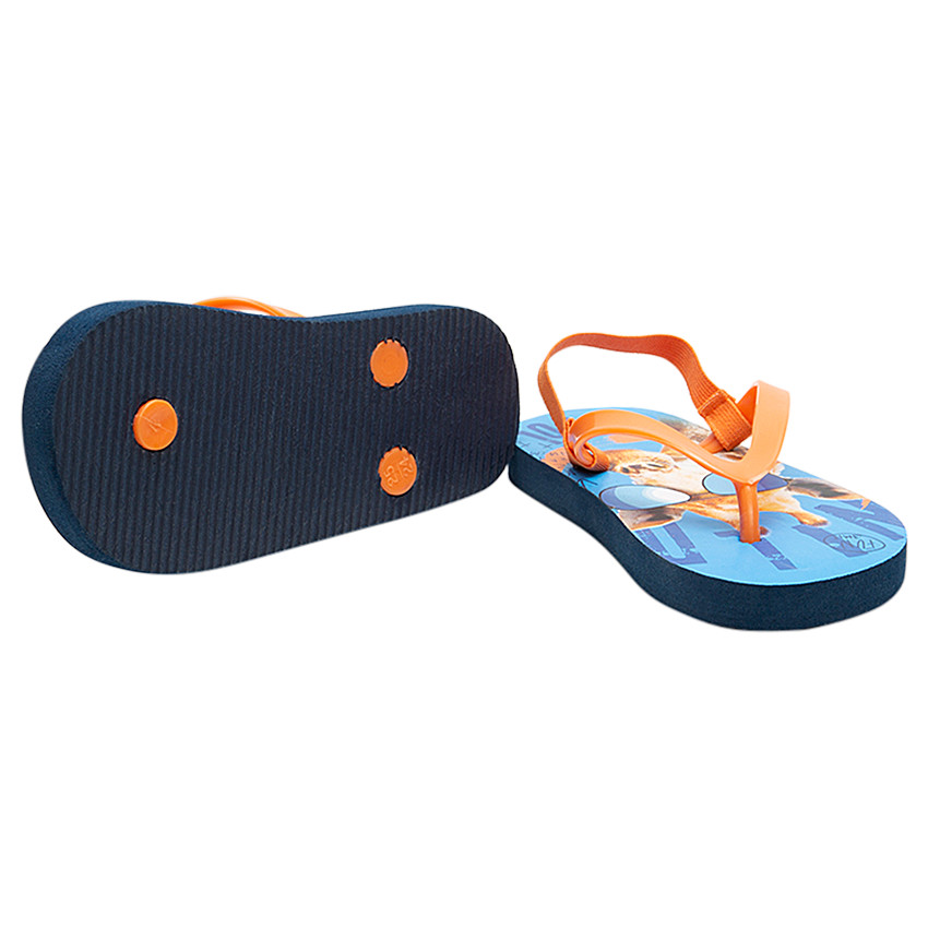 Tongs avec girafe printée et lanière élastiquée 