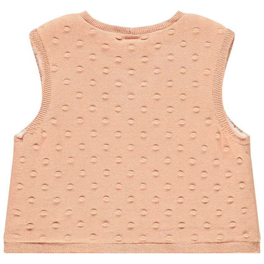 Gilet serveur en tricot doublé sherpa pour bébé fille 