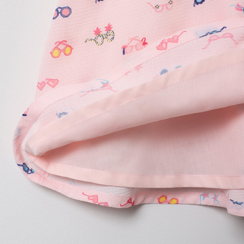 Robe à fines bretelles imprimée lunettes all-over 