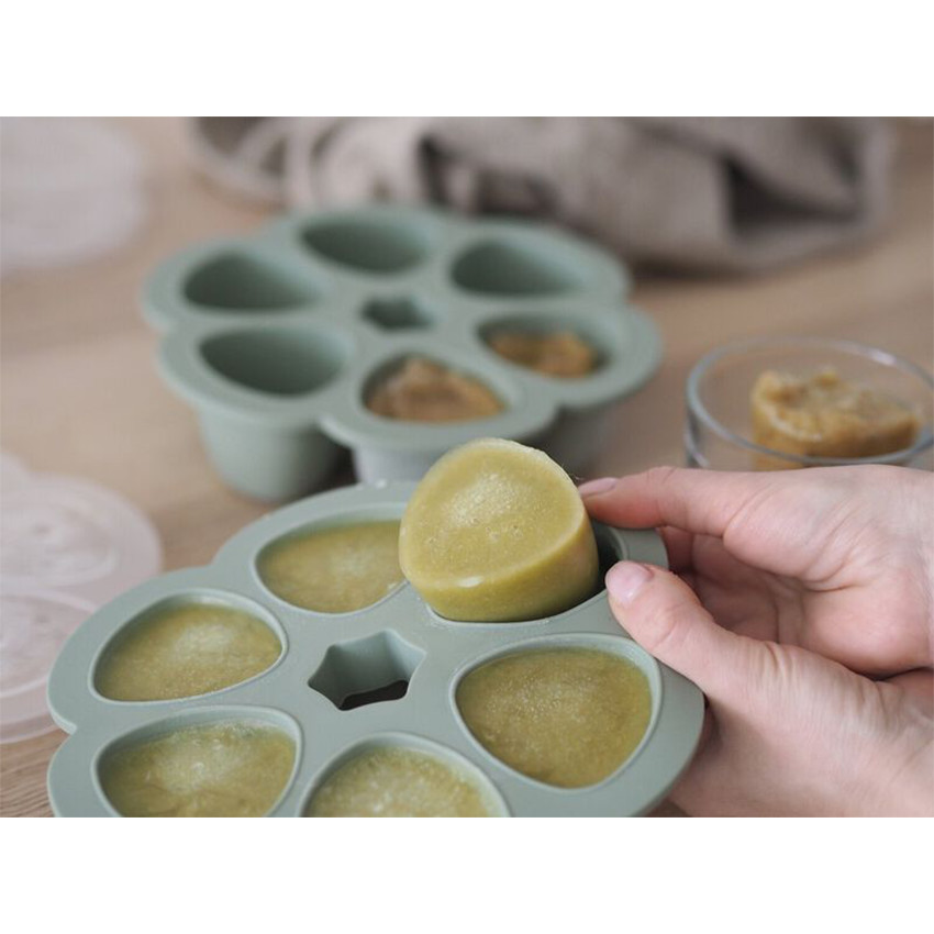 Moule de conservation multiportions en silicone 6x150 ml Vert Sauge - Vert (Béaba) - Image 4