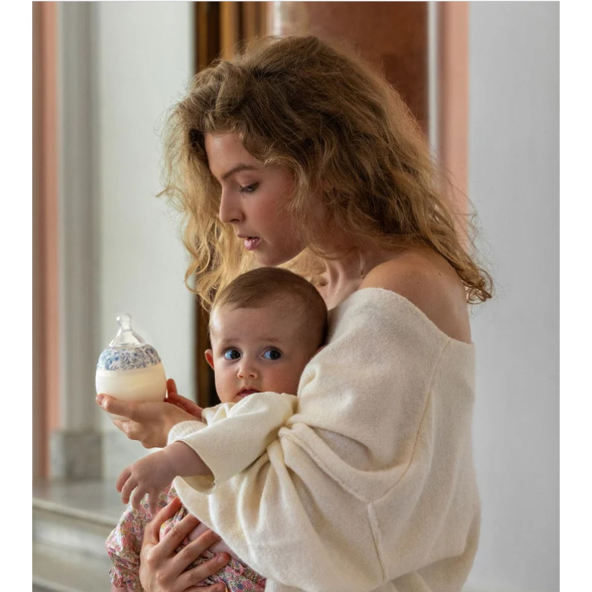 Biberon silicone 330ml Liberty Mimosa Field Blue 