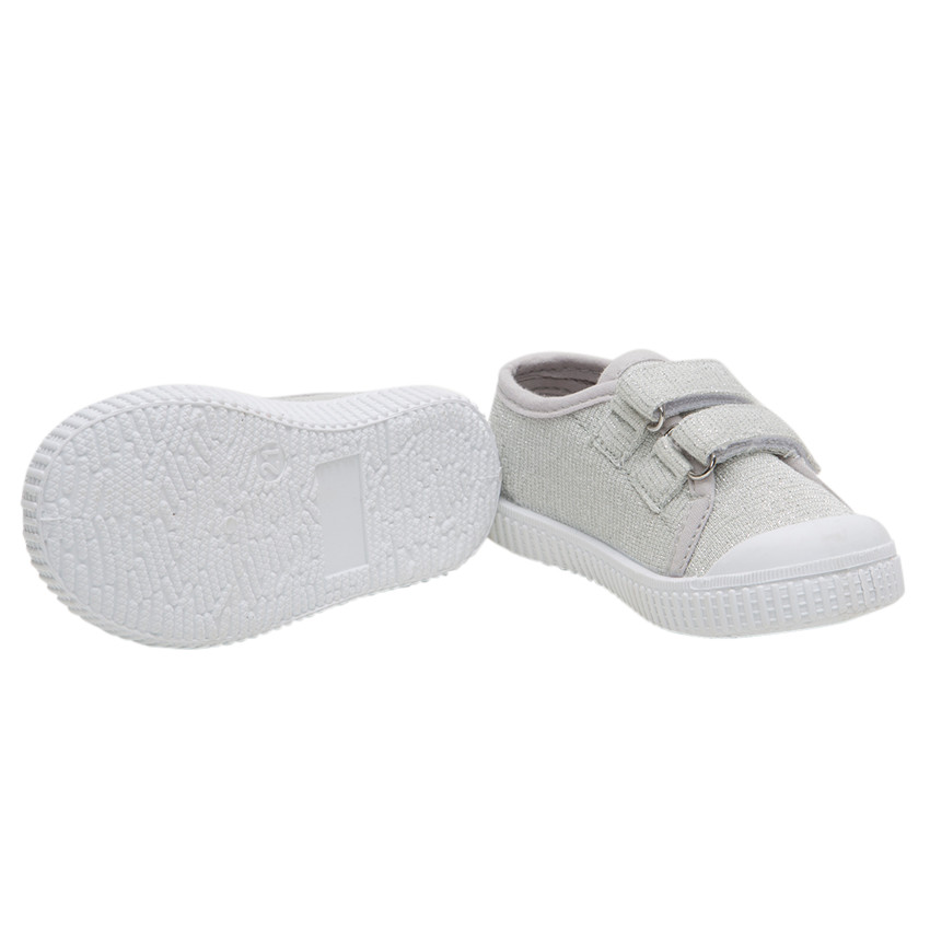 Baskets basses en toile mélangées de fils brillants du 24 au 29 