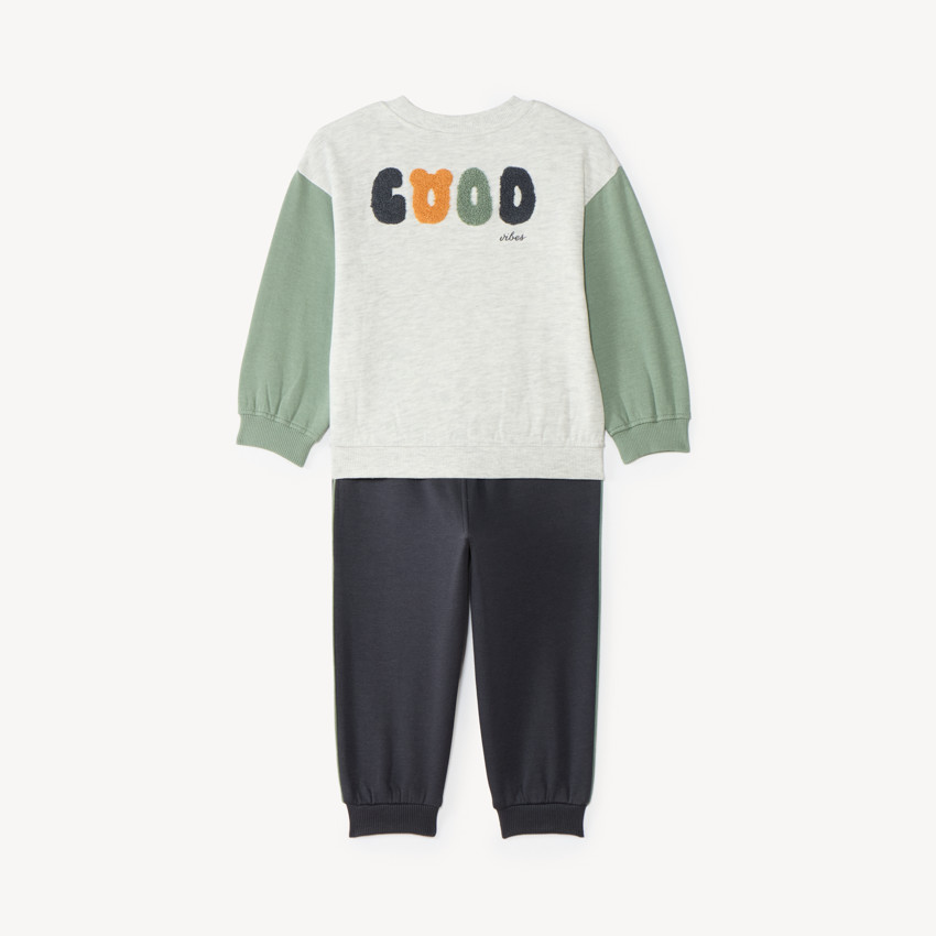 Ensemble de jogging en molleton bébé garçon motif ourson 