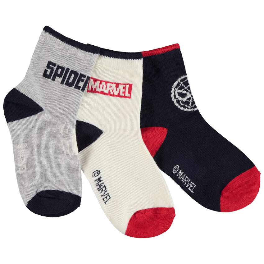 Lot de 3 paires de chaussettes Spider-Man Marvel pour garçon 