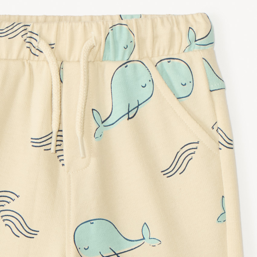 Short en maille imprimé baleine pour bébé garçon 