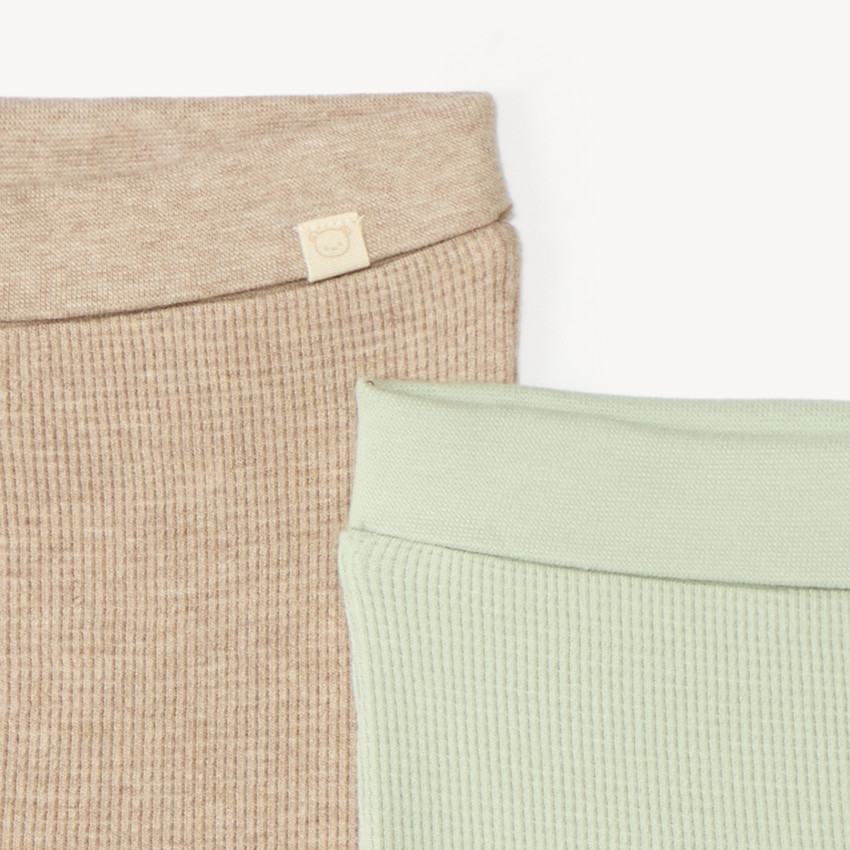 Lot 2 caleçons en maille nid d'abeille pour bébé garçon 