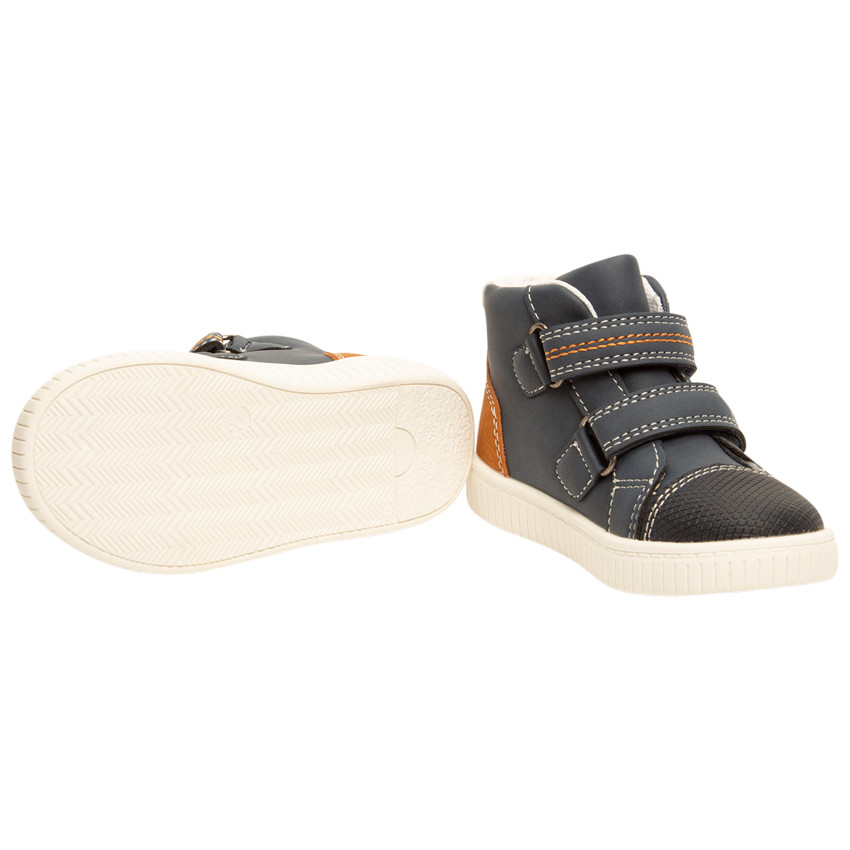 Bottillons en cuir à scratch pour bébé garçon 