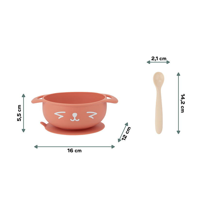 Coffret repas en silicone TAST'ISY 15-24 mois - Renard 
