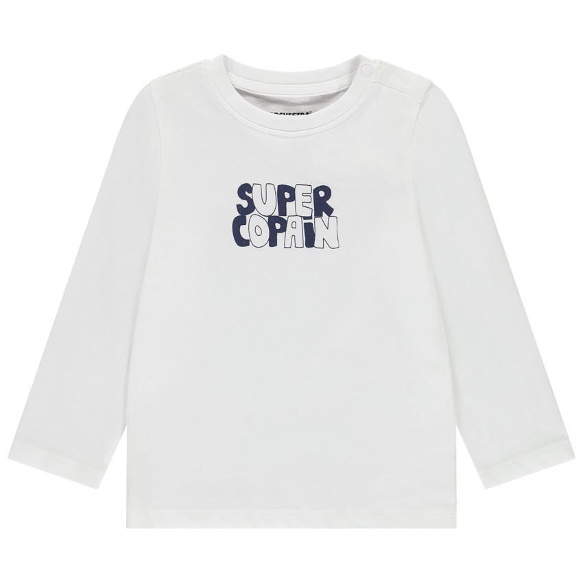 T-shirt manches longues print "Super Copain" pour bébé garçon 