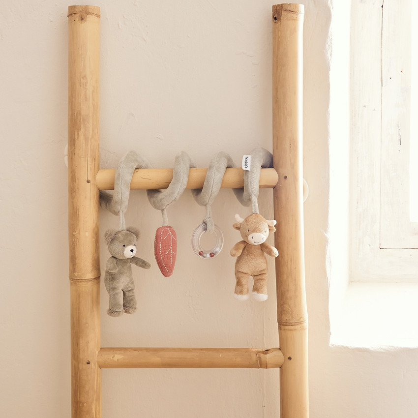 Spirale d'activités en veloudoux Fluffy & Orso vert 