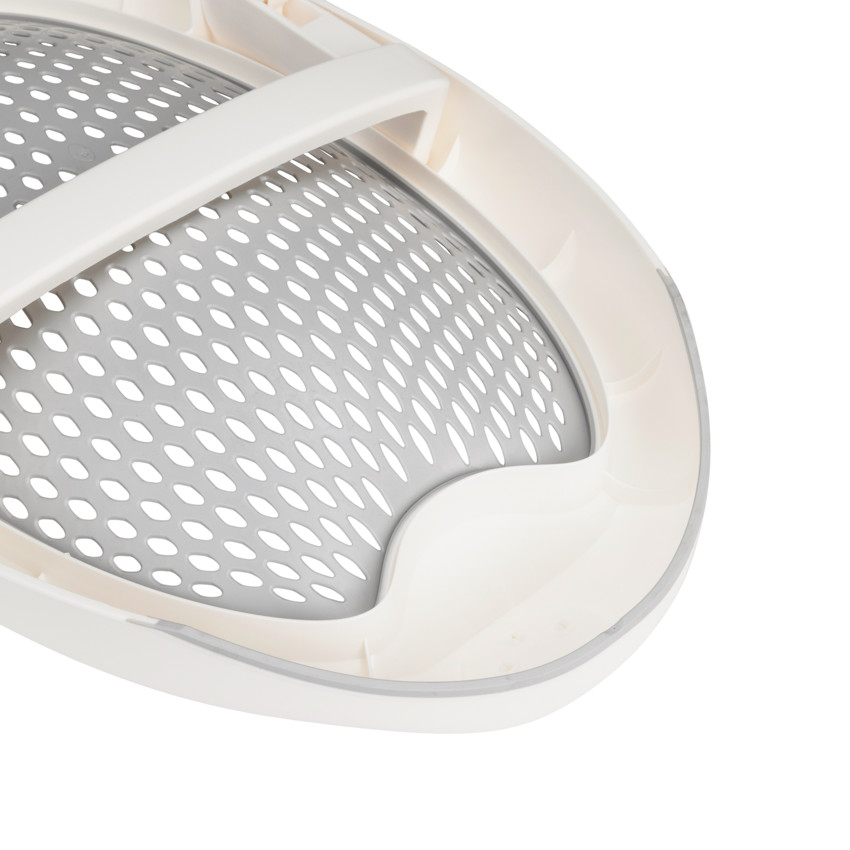 Transat de bain pliable en silicone gris/blanc - Blanc (Prémaman) - Image 2