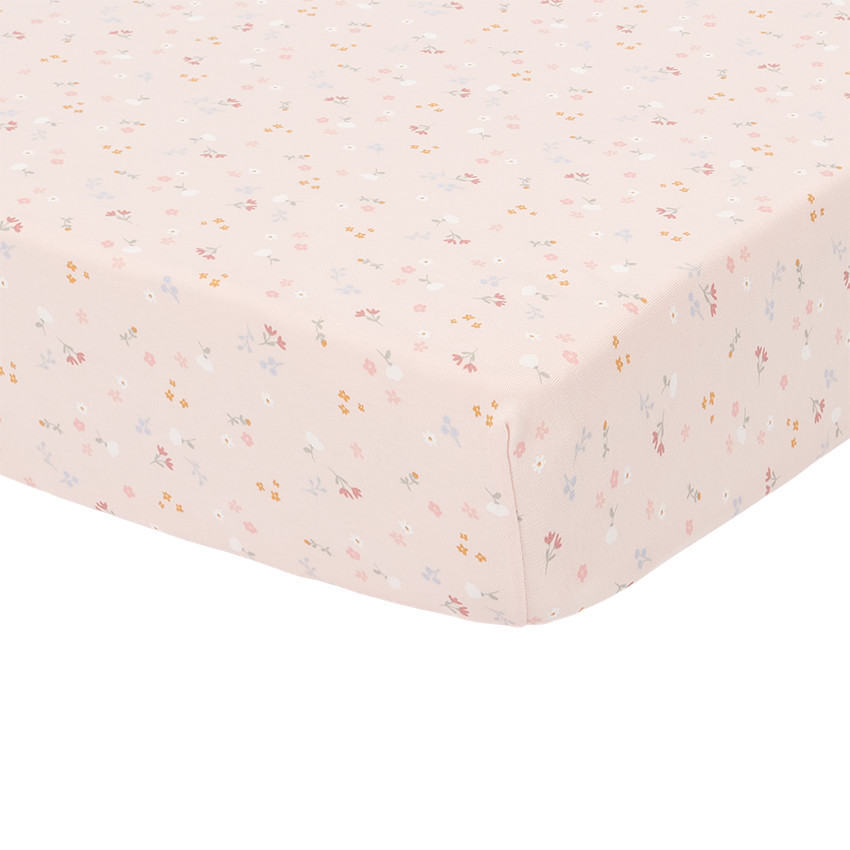 Drap housse 70 x 140/150 cm Little Pink Flowers 