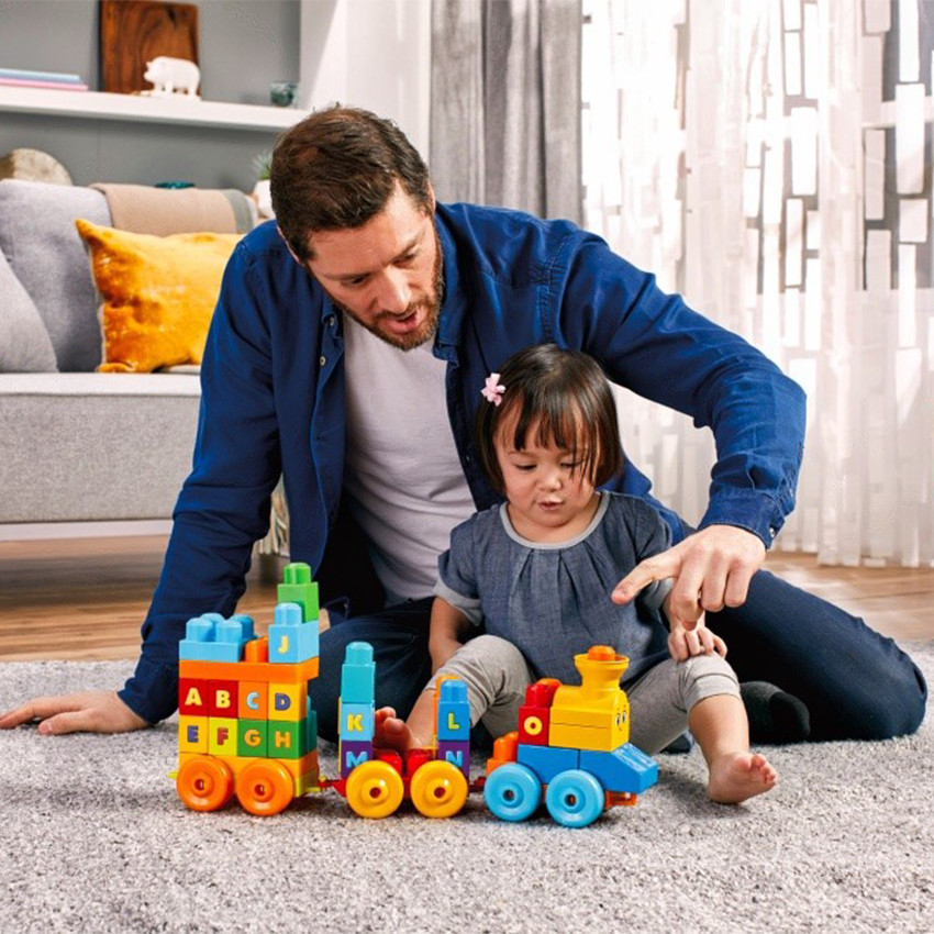 Mega bloks abc musical train building set 2025