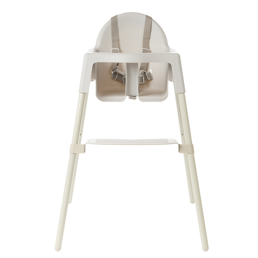 Chaise haute fixe 2 en 1 Capucine 2.0 beige - Ecru (Babycare) - Image 1