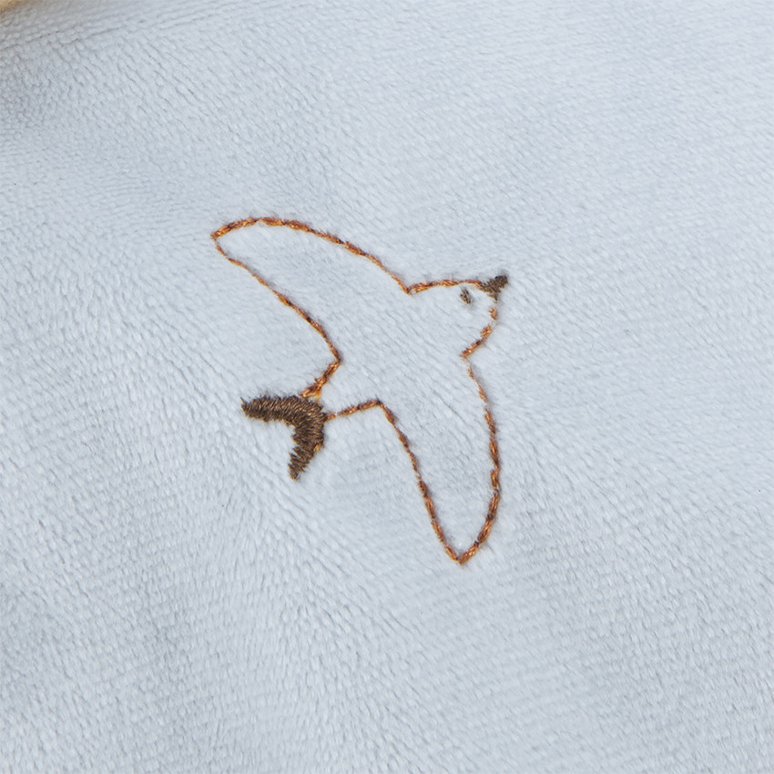 Doudou plat carré ours bleu 