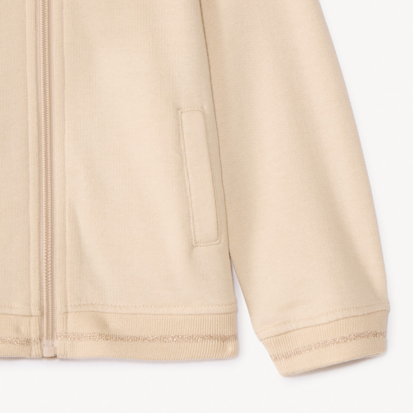 Gilet molleton à capuche ludique pour bébé fille 