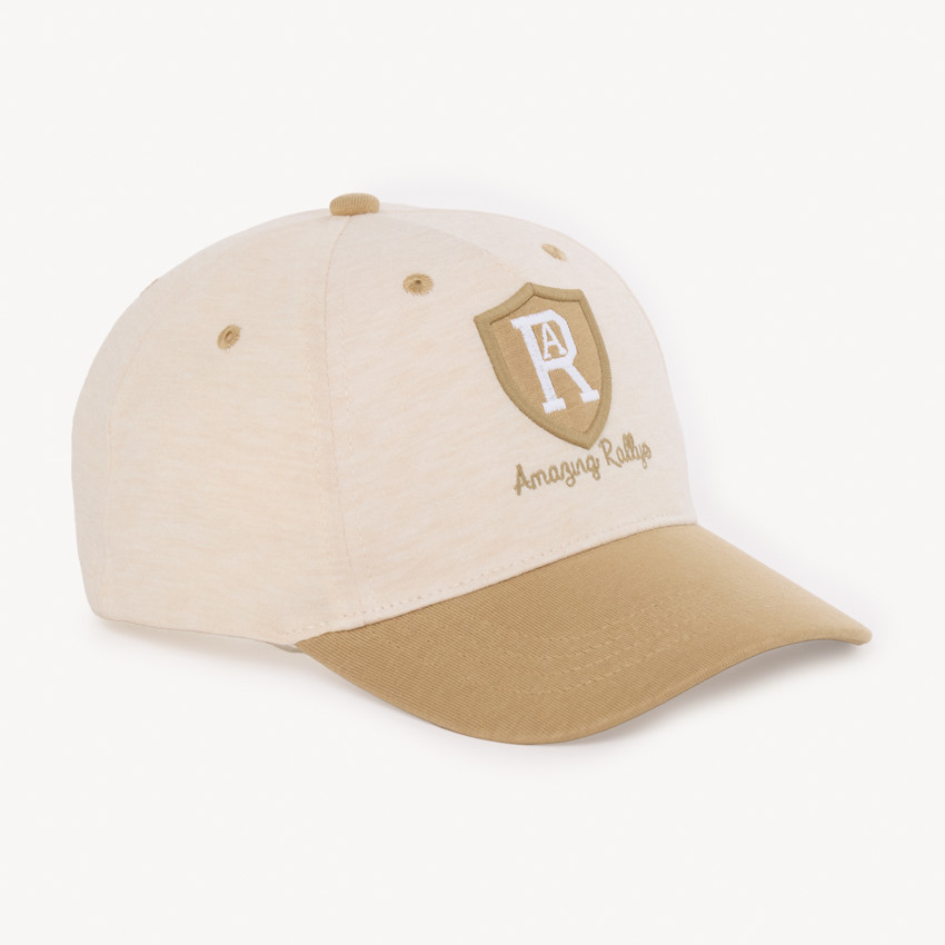 Casquette bicolore avec écusson brodé pour garçon
