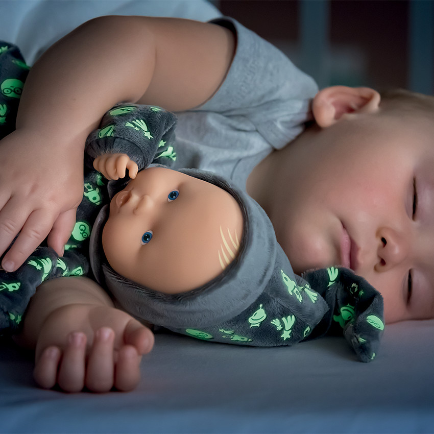 Doudou Babipouce qui brille dans le noir - Gris (Corolle) - Image 1