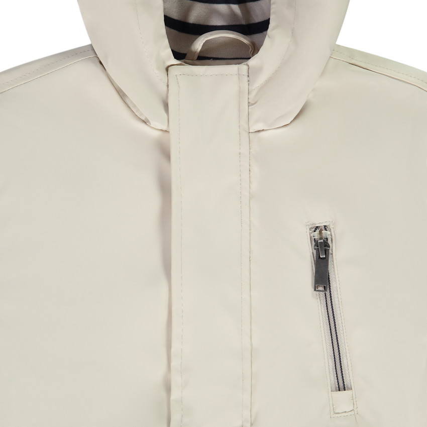 Parka gomme déperlante à doublure rayée pour garçon 