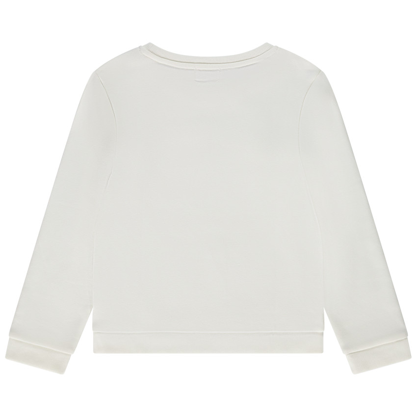 Sweat en molleton uni print fantaisie pour fille 