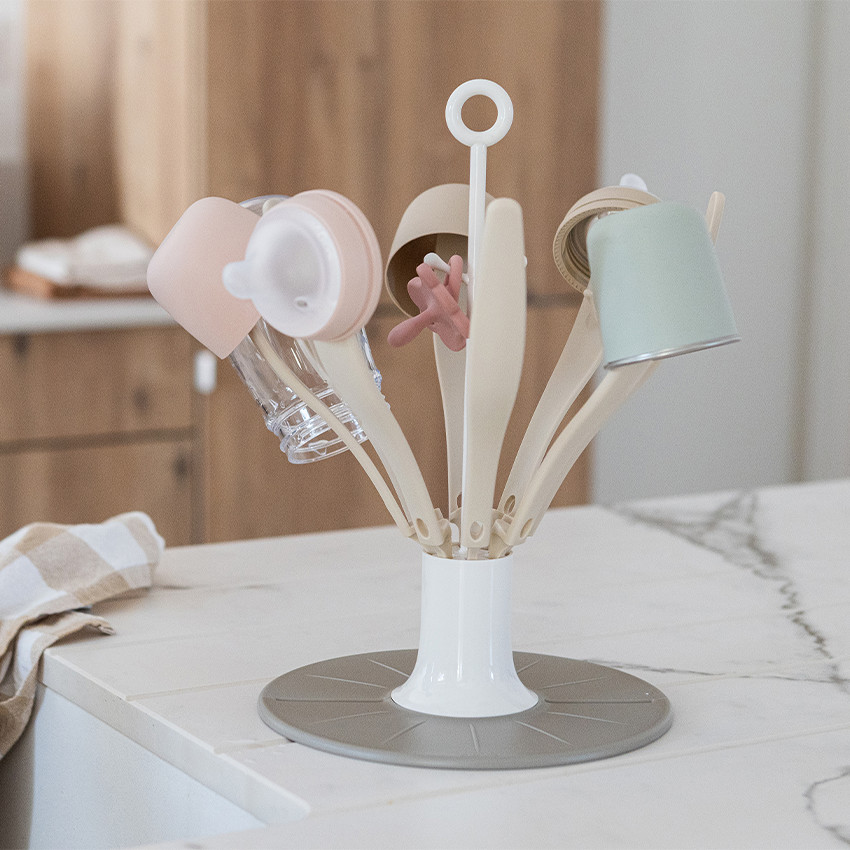 Égoutte-biberons pliable Flower terre d'argile 