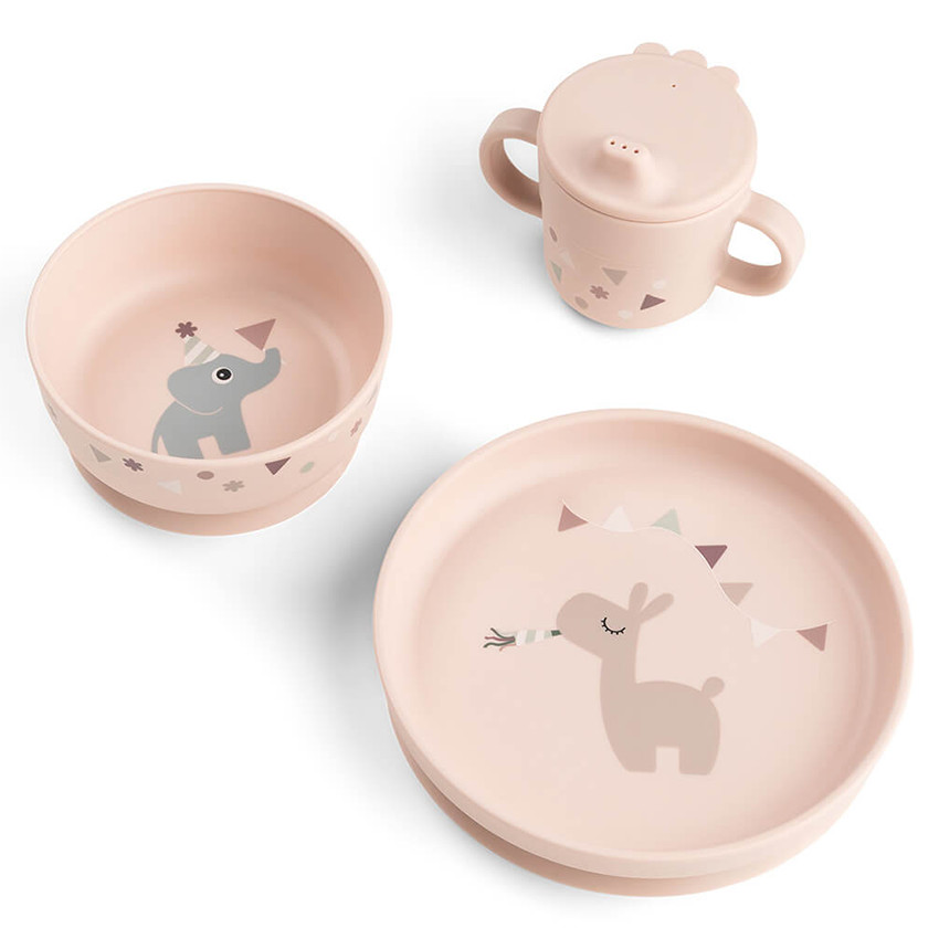 Coffret Repas Foodie avec ventouse Celebration Rose 
