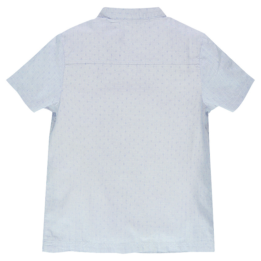 Chemise fil à fil manches courtes à motif fantaisie 