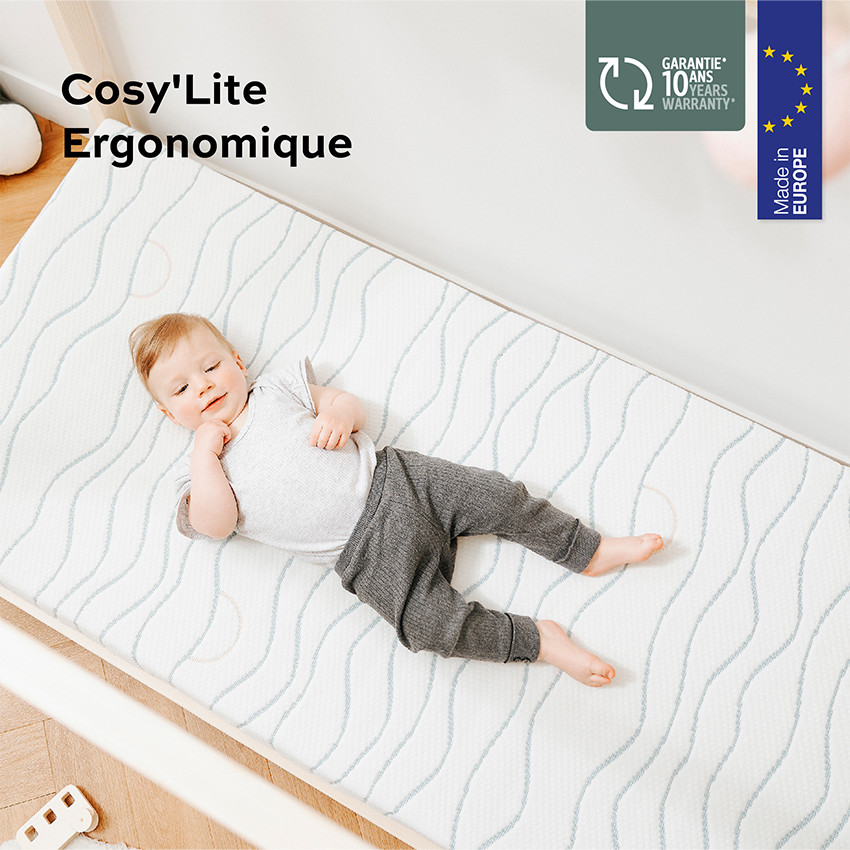 Matelas ergonomique anti tête plate Cosy'Lite 70 x 140 cm 