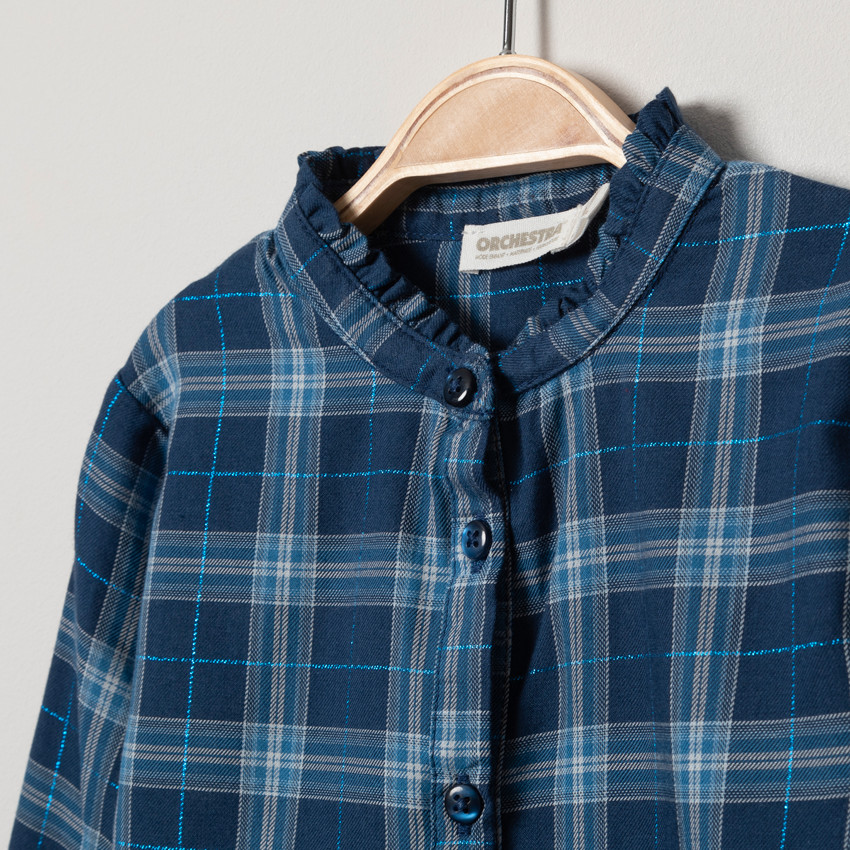 Chemise manches longues à carreaux 
