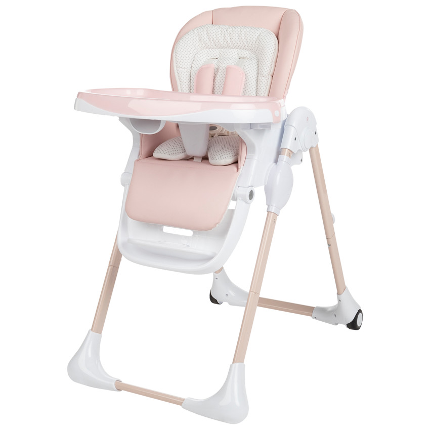 Chaise haute pour bébés Deluxe Rose Hauteur réglable-Hobbystore