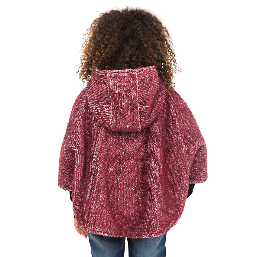 Cape à capuche en molleton et sherpa fantaisie  