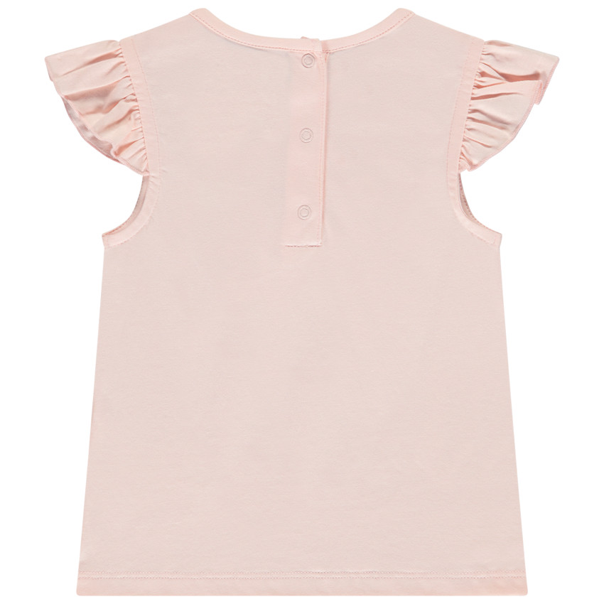 T-shirt manches courtes motif fleurs 3D pour bébé fille  