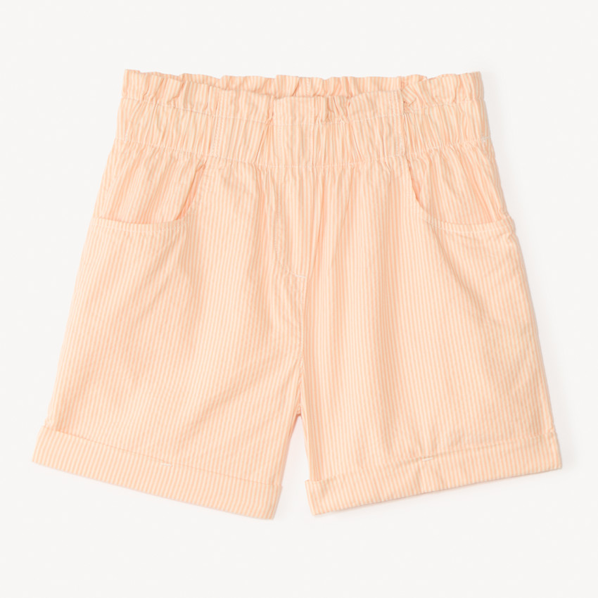 Short évasé en seersucker rayé pour fille