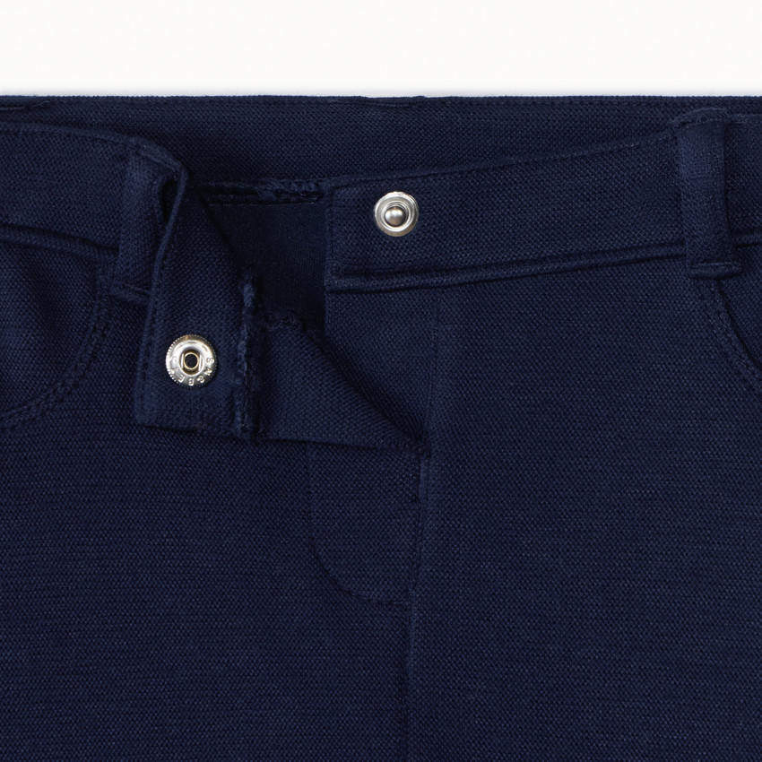 Jegging uni avec broderie fantaisie pour bébé fille  
