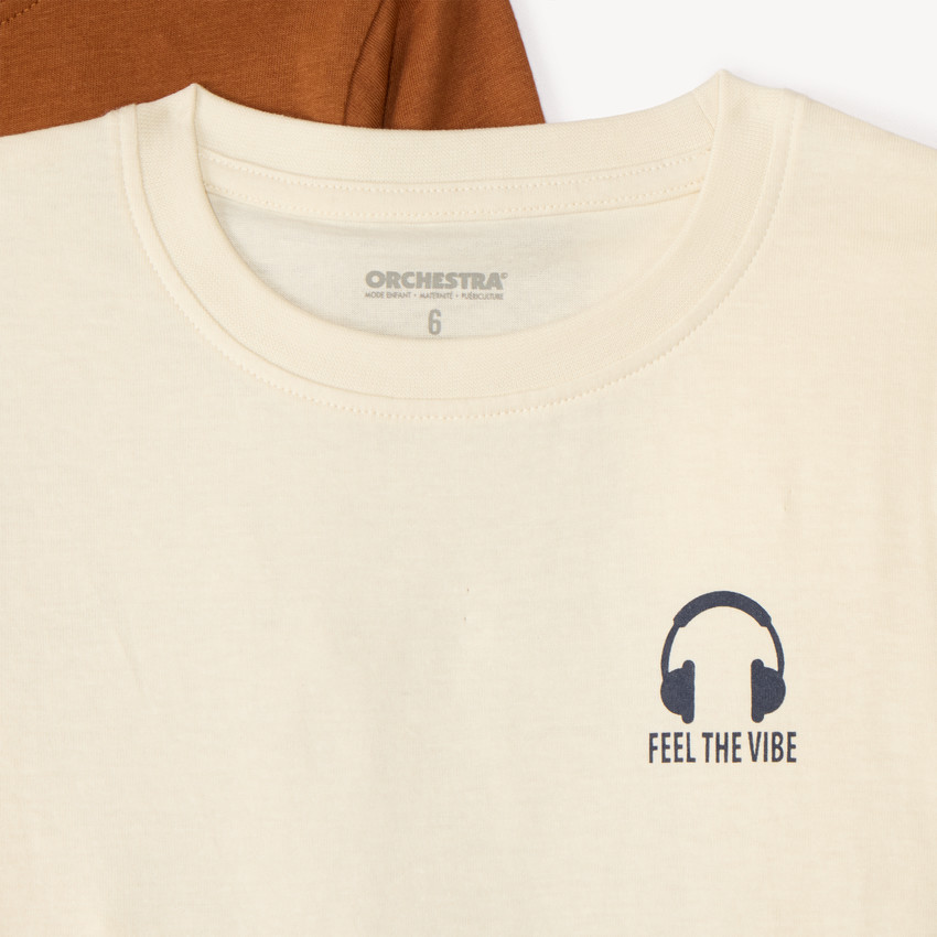 Lot de 3 t-shirts manches longues unis garçon 
